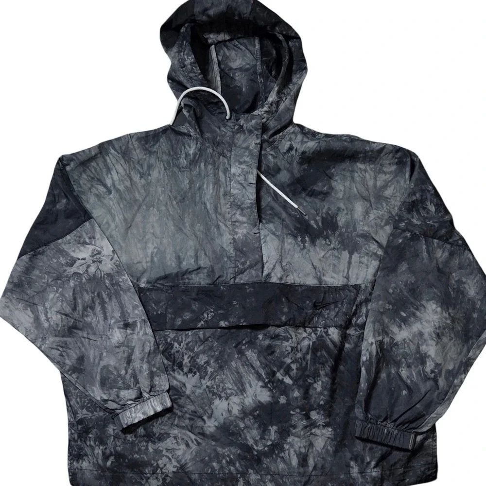 Nike Sportswear Anorak Pullover‎ Jacket Small Crystal Dye Marble Bl/Gray Hoodie
